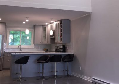 Kitchen and barstools