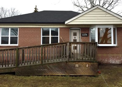 House before landscaping
