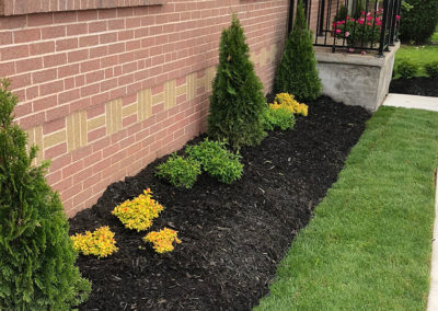 Neat garden, sod and walkway