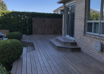 Back deck after being stained