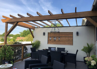 Back deck after being stained