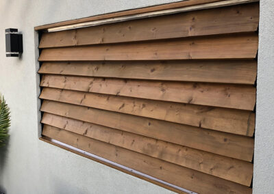 Wood panels after being stained