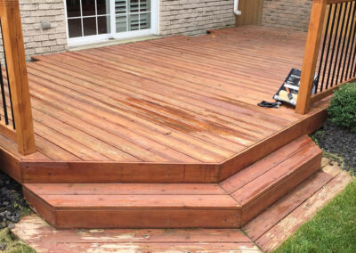 Back deck before staining