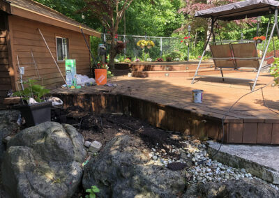 Back deck before staining