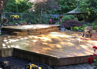 Back deck after staining