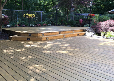 Back deck after being stained