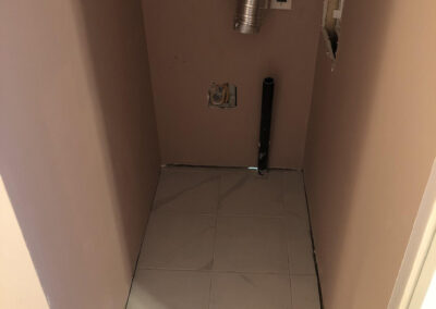 Drywalled closet