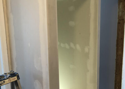Empty closet before washer and dryer